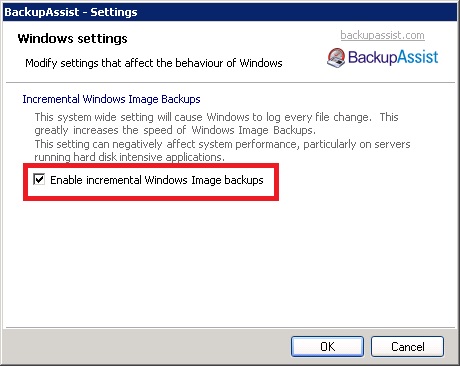 BackupAssist - Settings BackupAssist - Settings