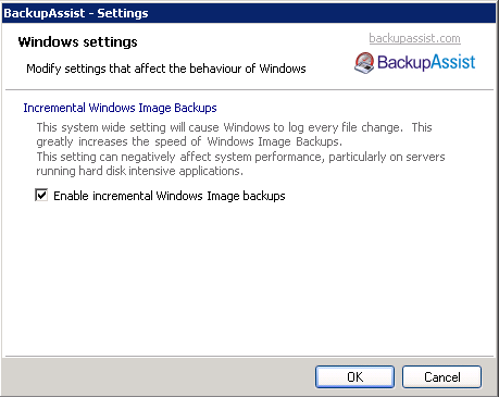 Incremental Backups in BackupAssist Enabling incremental backups in Backup Assist