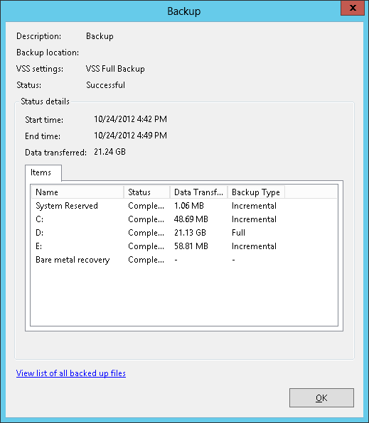 Incremental backups in Windows Server 2012 Using incremental backups in BackupAssist